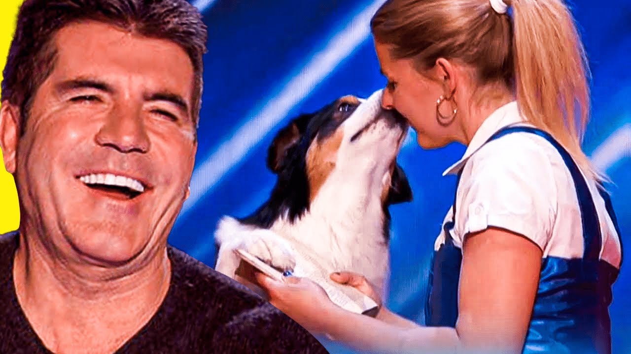 A dog and its owner captivate the audience with their endearing